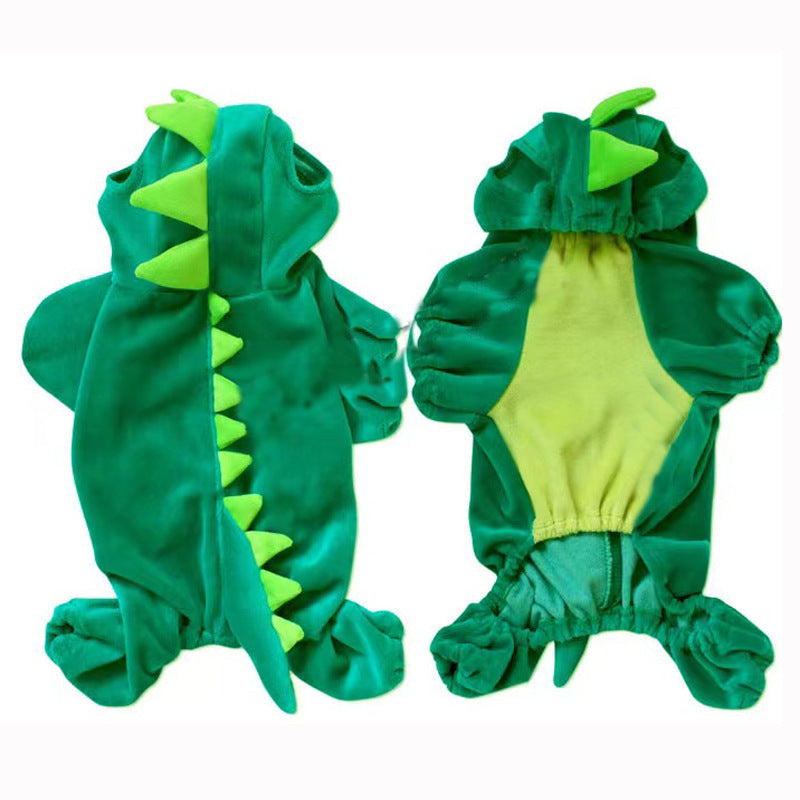 Halloween Dog Clothes Stretch Dinosaur Transformation Costume