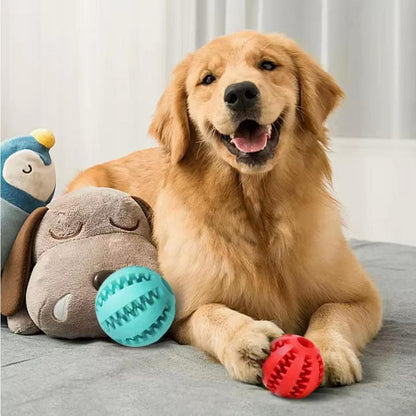 Dog Toys Treat Balls Interactive Rope Rubber Balls for Small Dogs Chewing Bite Resistant