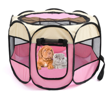 Fast folding octagonal pet fence, waterproof and catching cat, dog cage