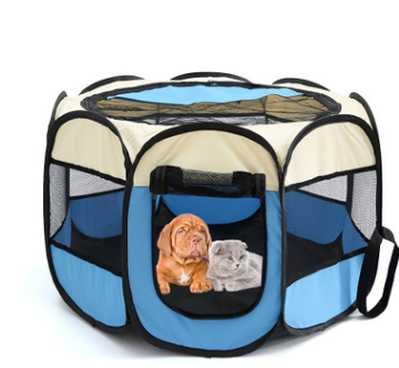 Fast folding octagonal pet fence, waterproof and catching cat, dog cage