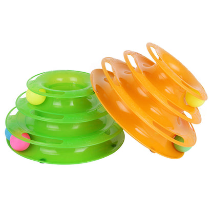 Pet Cat Crazy Ball Disk Interactive Toys Amusement Plate