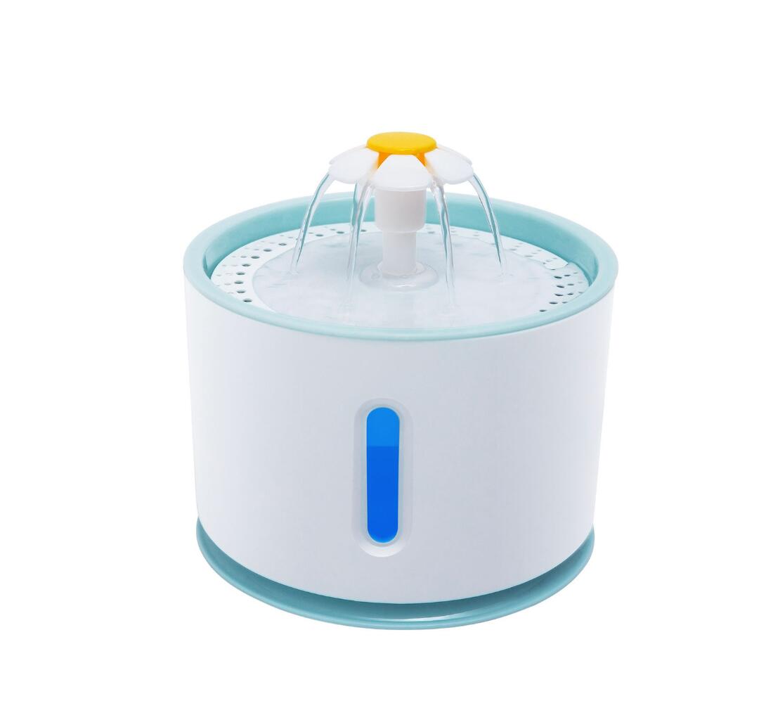 Automatic Pet Water Fountain with LED Lighting USB Dogs Cats Drinker Feeder Bowl