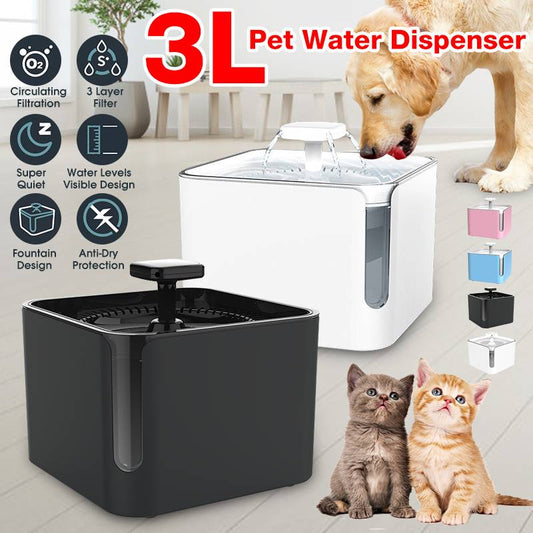 3L USB Automatic Pet Cat-Dog Drinking Fountain