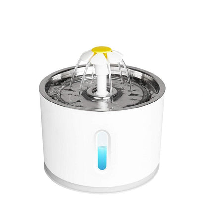 Automatic Pet Water Fountain with LED Lighting USB Dogs Cats Drinker Feeder Bowl