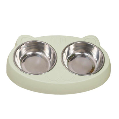 Double Stainless Steel Dog Feeding Bowls