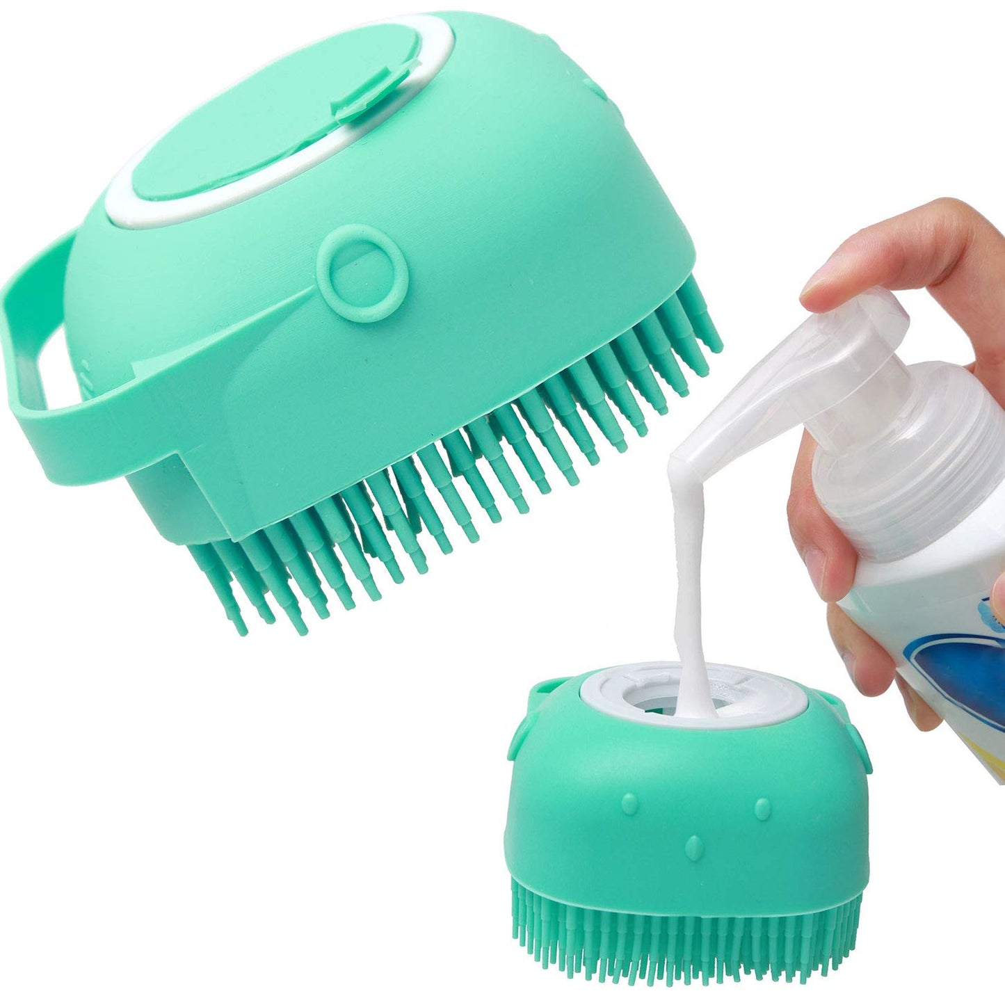 Pet Cat and Dog Shampoo Massager Brush Comb Shower Brush for Bathing