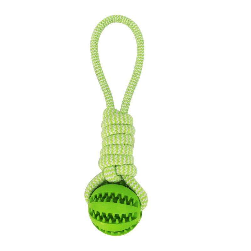 Dog Toys Treat Balls Interactive Rope Rubber Balls for Small Dogs Chewing Bite Resistant