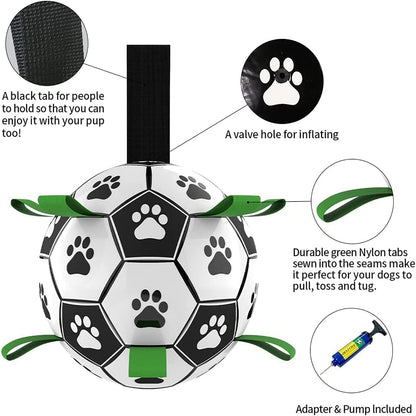 Interactive Dog Football Toy Soccer Ball Inflated Training Toy For Dogs Outdoor Border Collie Balls For Large Dogs Pet Supplies