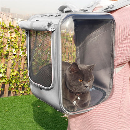 Pet Cat Carrier Backpack Breathable Cat Travel Outdoor Shoulder Bag For Small Dogs Cats Portable Packaging Carrying Pet Supplies