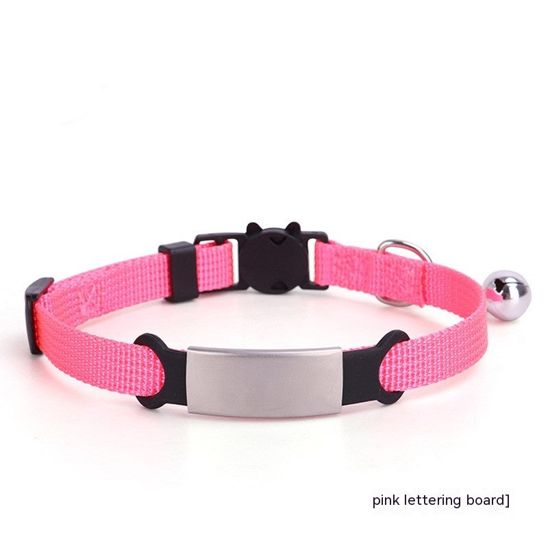 8-color Printable Plate Cat Collar with Detachable Buckle