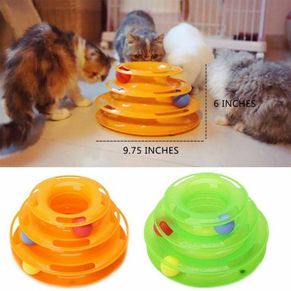 Pet Cat Crazy Ball Disk Interactive Toys Amusement Plate