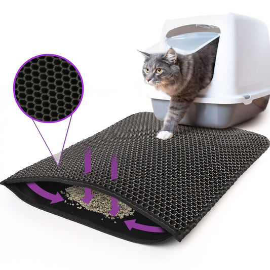 Kitty Cat Litter Mat Trapping Honeycomb Double Layer Design Waterproof