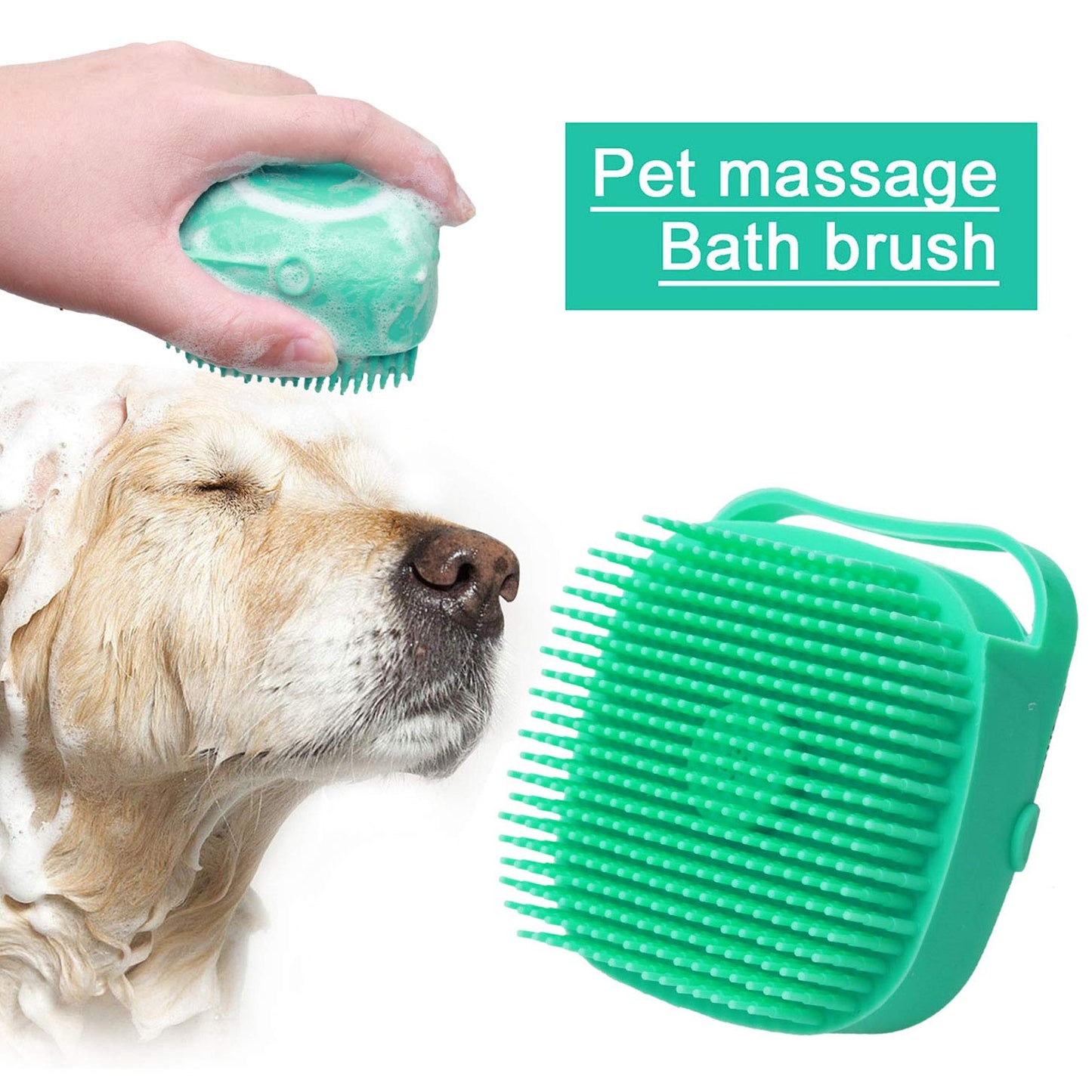 Pet Cat and Dog Shampoo Massager Brush Comb Shower Brush for Bathing