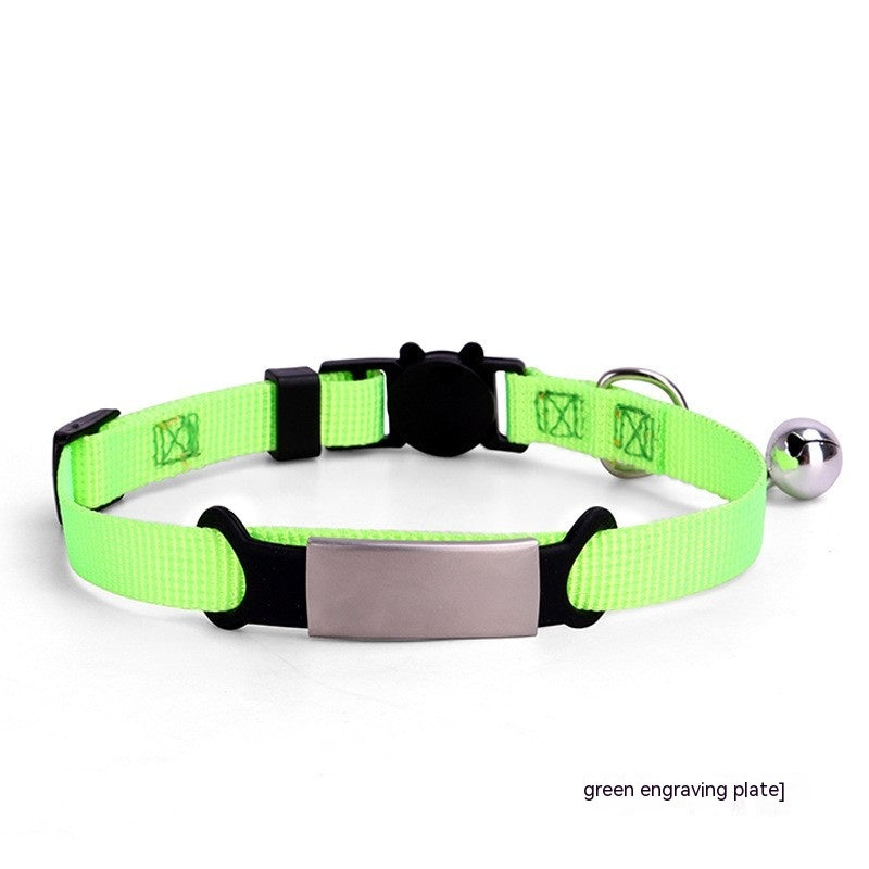 8-color Printable Plate Cat Collar with Detachable Buckle