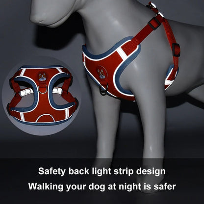 Dog Leash and Harness Set Adjustable Puppy Cat Harness Vest Reflective