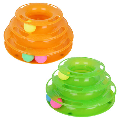 Pet Cat Crazy Ball Disk Interactive Toys Amusement Plate